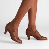 Vera 1920s Bar Shoes - Chestnut