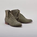 Watson Edwardian Lace-Up Boots - Moss Green