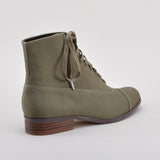 Watson Edwardian Lace-Up Boots - Moss Green