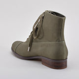 Watson Edwardian Lace-Up Boots - Moss Green