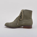 Watson Edwardian Lace-Up Boots - Moss Green