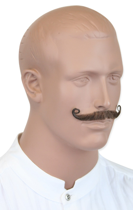  Victorian Old West Edwardian Mens Mustaches Brown Natural |Antique Vintage Fashioned Wedding Theatrical Reenacting Costume |