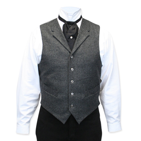  Victorian Old West Edwardian Mens Vests Gray Tweed Wool Blend Herringbone Dress Work Matched Separates |Antique Vintage Fashioned Wedding Theatrical Reenacting Costume | Motorist