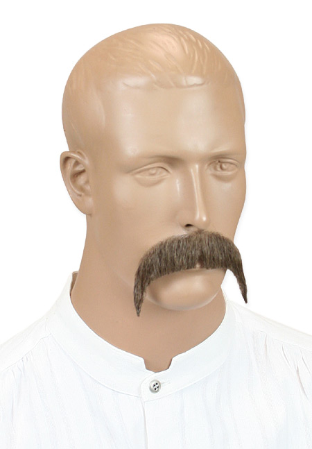  Victorian Old West Steampunk Mens Mustaches Brown Natural |Antique Vintage Fashioned Wedding Theatrical Reenacting Costume |
