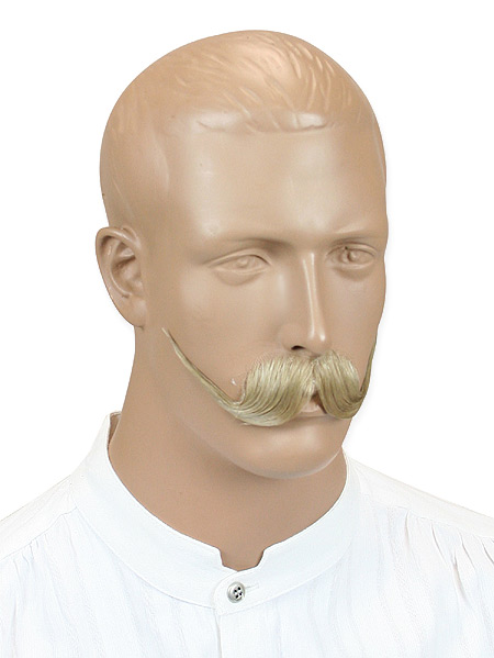  Victorian Old West Steampunk Mens Mustaches Blonde Natural |Antique Vintage Fashioned Wedding Theatrical Reenacting Costume |