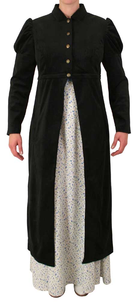  Regency Ladies Coats Black Velvet Synthetic Spencers |Antique Vintage Old Fashioned Wedding Theatrical Reenacting Costume |