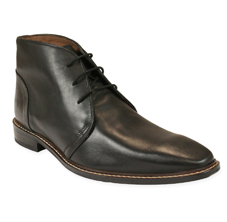 Leather Brogan Boot - Black Leather