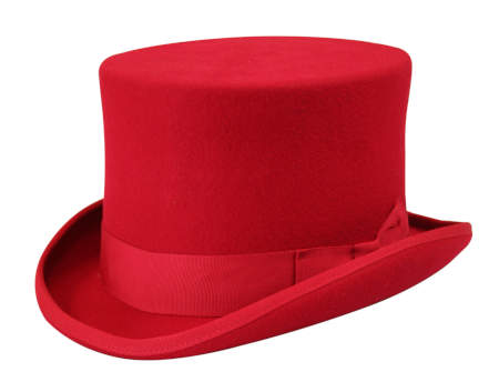 Deluxe John Bull Top Hat - Red